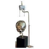 Blackman Cruz Skull Lamp - Chrome Skull on Black Base