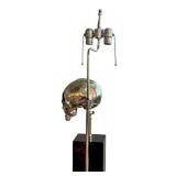 Blackman Cruz Skull Lamp - Chrome Skull on Black Base