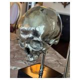 Blackman Cruz Skull Lamp - Chrome Skull on Black Base