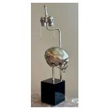 Blackman Cruz Skull Lamp - Chrome Skull on Black Base