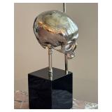 Blackman Cruz Skull Lamp - Chrome Skull on Black Base