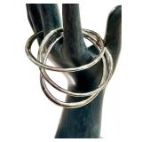 RLM Sterling Silver Bangles - Set of 3, 925 Hallmarked