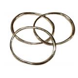 RLM Sterling Silver Bangles - Set of 3, 925 Hallmarked