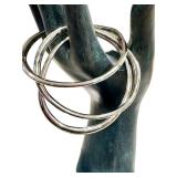 RLM Sterling Silver Bangles - Set of 3, 925 Hallmarked