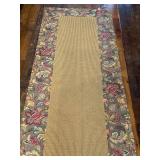 K - Masland Rug Collection Runner - Floral Border with Central Tan Textured Panel