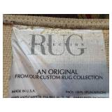 K - Masland Rug Collection Runner - Floral Border with Central Tan Textured Panel