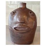 O - Face Jug - Artisan Crafted, 11-Inch Tall Ceramic Vessel