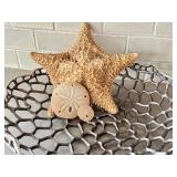 L'Objet Decorative Openwork Metal Bowl - Starfish & Sand Dollars