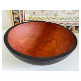 LR - Creative Co-Op Dragon Mosaic Platter 18x24 - Resin Fluted Bowl 7-3/4in - Wood Bowl 11.75in
