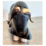 CB - Qikiqtarjuaq Muskox Carving - Stone, Horn & Antler