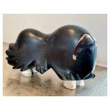 CB - Qikiqtarjuaq Muskox Carving - Stone, Horn & Antler
