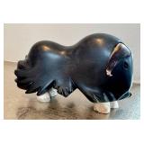 CB - Qikiqtarjuaq Muskox Carving - Stone, Horn & Antler