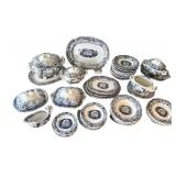 K - Antique Blue & White Transferware Children's Play Set