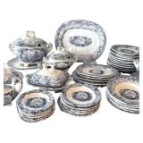 K - Antique Blue & White Transferware Children's Play Set