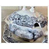 K - Antique Blue & White Transferware Children's Play Set