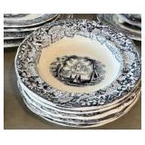 K - Antique Blue & White Transferware Children's Play Set