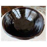 LR - Artisan Ceramic Bowl, Glossy Dark Brown Glaze