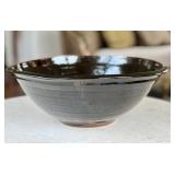 LR - Artisan Ceramic Bowl, Glossy Dark Brown Glaze