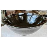 LR - Artisan Ceramic Bowl, Glossy Dark Brown Glaze