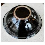 LR - Artisan Ceramic Bowl, Glossy Dark Brown Glaze