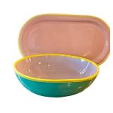 K - Samoll Signed Ceramic Platter & Bowl Set