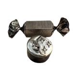 Vintage HB&S Sterling Moon & Stars Moon Disc Box (1 in) & Candy Twist Box (2.6 in) - 2-Pc Set