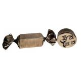 Vintage HB&S Sterling Moon & Stars Moon Disc Box (1 in) & Candy Twist Box (2.6 in) - 2-Pc Set