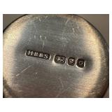 Vintage HB&S Sterling Moon & Stars Moon Disc Box (1 in) & Candy Twist Box (2.6 in) - 2-Pc Set