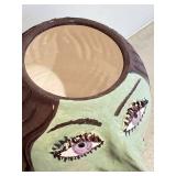 CF Artisan Crafted Ceramic Witch Head Cookie Jar