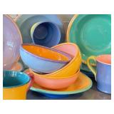 KP - Artisan Ceramic Dishware Set - 6 Soup Bowls, 3 Cereal Bowls, 8 Mugs, Signed Samoll