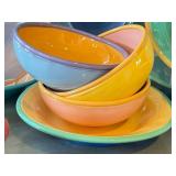 KP - Artisan Ceramic Dishware Set - 6 Soup Bowls, 3 Cereal Bowls, 8 Mugs, Signed Samoll