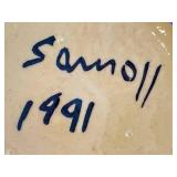 KP - Artisan Ceramic Dishware Set - 6 Soup Bowls, 3 Cereal Bowls, 8 Mugs, Signed Samoll