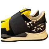 CL - Givenchy Paris Two-Tone Elastic Runner Sneakers - Yellow/Black, US 7.5