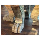 DR - Custom Dining Table 72-Inch Siena Marble - Mirrored Apron & Claw Feet