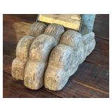 DR - Custom Dining Table 72-Inch Siena Marble - Mirrored Apron & Claw Feet