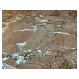 DR - Custom Dining Table 72-Inch Siena Marble - Mirrored Apron & Claw Feet