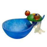 CB - Borowski Glasstudio Hopper Frog Bowl - Hand-Blown Polish Art Glass