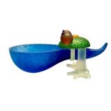 CB - Borowski Glasstudio Hopper Frog Bowl - Hand-Blown Polish Art Glass