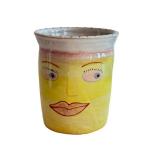 K2 - Amy Sabrina 1994 Hand-Painted Face Ceramic Vase