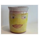 K2 - Amy Sabrina 1994 Hand-Painted Face Ceramic Vase