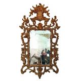 Antique Etruscan Gold Finish Wall Mirror