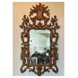 Antique Etruscan Gold Finish Wall Mirror