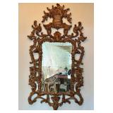 Antique Etruscan Gold Finish Wall Mirror