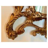 Antique Etruscan Gold Finish Wall Mirror