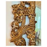 Antique Etruscan Gold Finish Wall Mirror