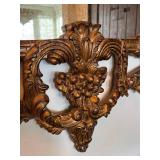 Antique Etruscan Gold Finish Wall Mirror