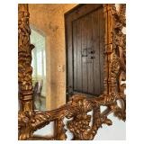 Antique Etruscan Gold Finish Wall Mirror