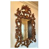 Antique Etruscan Gold Finish Wall Mirror