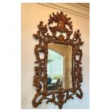 Antique Etruscan Gold Finish Wall Mirror