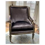 LR - Marge Carlson Emperador Chair - Lilac Velvet, Custom Upholstery